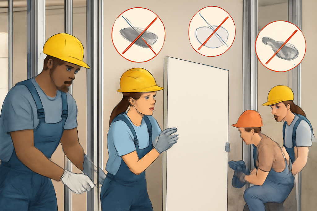 Illustration : Guide astucieux pour poser des rails et placo sans difficulté