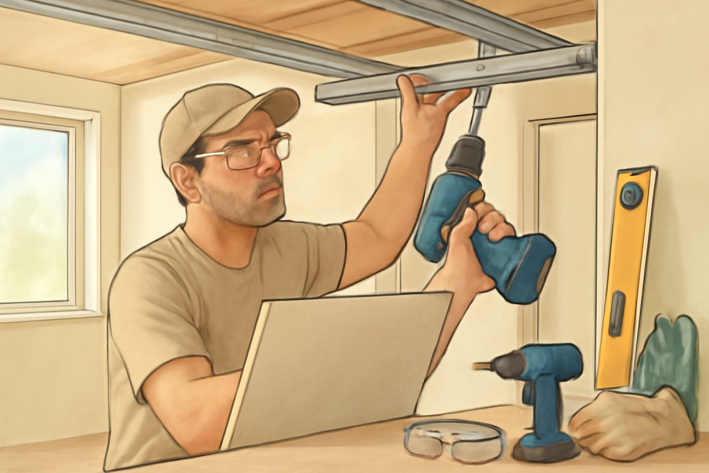 Illustration : Guide complet pour poser des rails et placo facilement chez soi